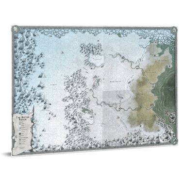 Forbidden Lands RPG: The Bitter Reach Map & Cards Pack - Thirsty Meeples