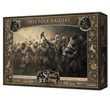 Free Folk Raiders unit from A Song of Ice & Fire war games by CMON Limited, featuring detailed miniatures of fierce raiders in battle-ready poses.