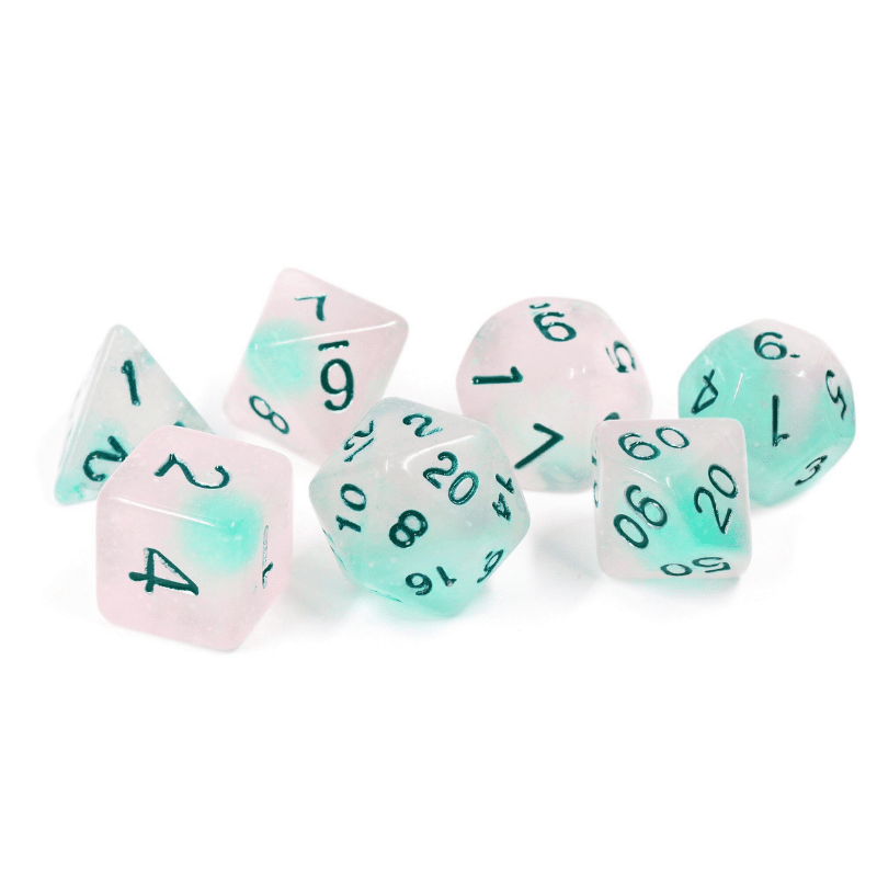 Frosted Glowworm Dice Set