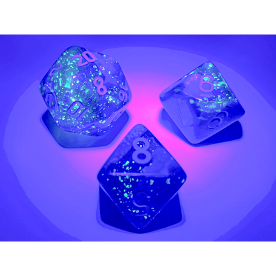 Gemini Polyhedral Blue-Blue/light blue Luminary 7-Die Set