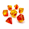Gemini Polyhedral Translucent Red-Yellow/gold 7-Die Set