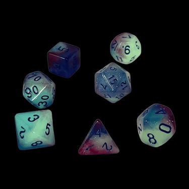 Glow Dice Set: Three Colours