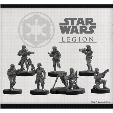 Imperial Shore Troopers unit expansion for Star Wars: Legion war game by Fantasy Flight Games, featuring soldiers in white armor.