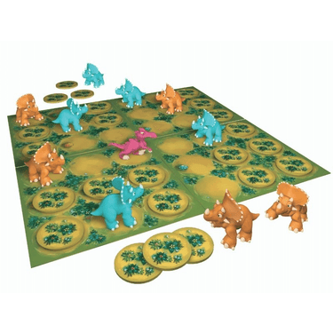 Children's game Jurassic Brunch by The Flying Games featuring colorful dinosaur-themed characters and playful game components.