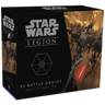 Star Wars: Legion B1 Battle Droids unit expansion for war games, featuring detailed plastic figures in combat poses
