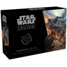 Star Wars: Legion Downed AT-ST Battlefield Expansion by Fantasy Flight Games, detailed war game miniature on battlefield terrain