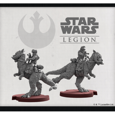 Rebel Tauntaun Riders unit expansion for Star Wars: Legion war game by Fantasy Flight Games, featuring detailed rebel soldier figures on tauntauns.