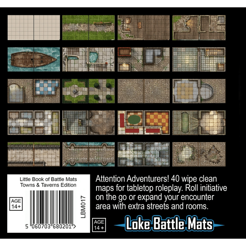 Little Book of Battle Mats: Towns & Taverns Edition