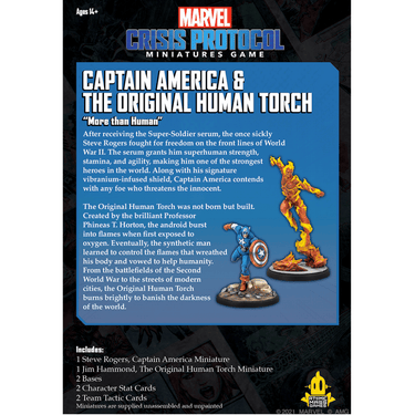 Marvel: Crisis Protocol – Captain America & The Original Human Torch - Thirsty Meeples