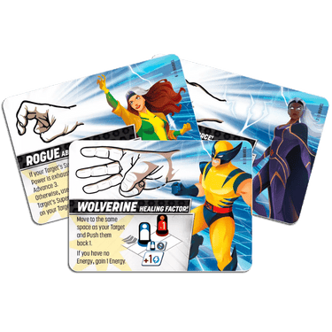Marvel Rock Paper Heroes party game by Wizkids featuring colorful game pieces and superhero-themed artwork from Enter the Danger Room.