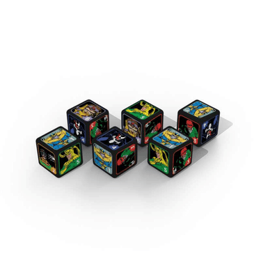 Marvel Villains dice set by The Op Games featuring themed polyhedral dice for tabletop gaming and character role-playing.