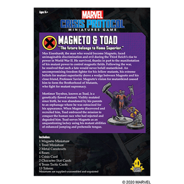 Marvel: Crisis Protocol – Magneto & Toad - Thirsty Meeples