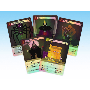 Mini Rogue Glittering Treasure family game by Nuts! Publishing featuring colorful treasure tokens and game components.