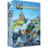 Mists over Carcassonne family game box by Z-Man Games with illustrated medieval landscape artwork.