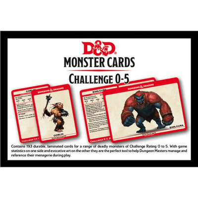 Dungeons & Dragons (5th Edition): Monster Cards: Challenge 0–5