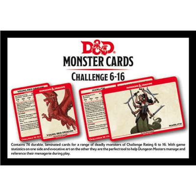Dungeons & Dragons RPG: Monster Cards - Challenge 6–16
