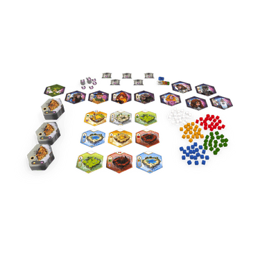 Orbis family game by Space Cowboys featuring colorful planet and spaceship illustrations on a game board.