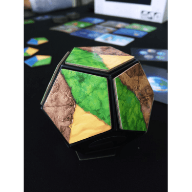 Blue Orange Planet abstract game box with colorful planetary artwork and game pieces on a white background