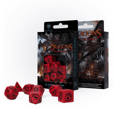 Dragons Dice Set: Black & Red