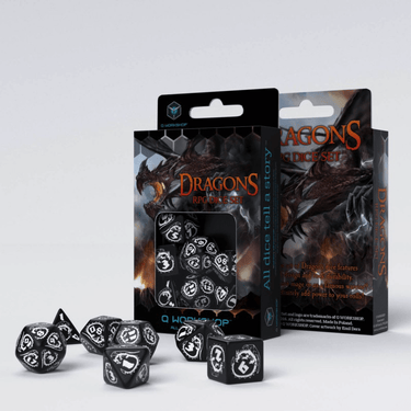 Dragons Dice Set: Black & White