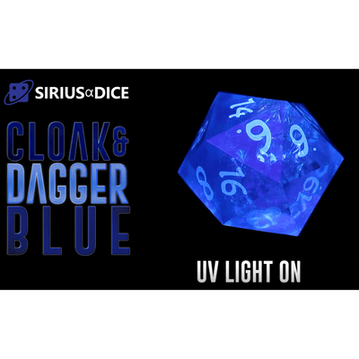Blue Cloak & Dagger Dice Set