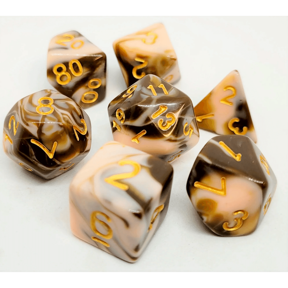 Candysweet Dice Set: Cappuccino