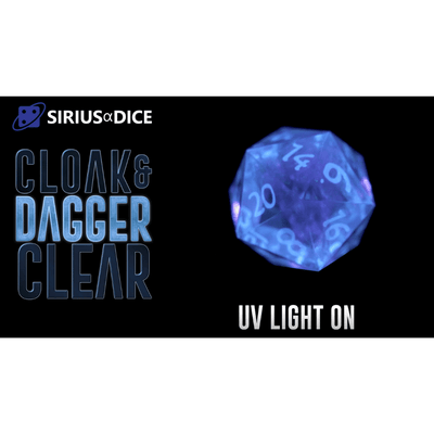 Clear Cloak & Dagger Dice Set