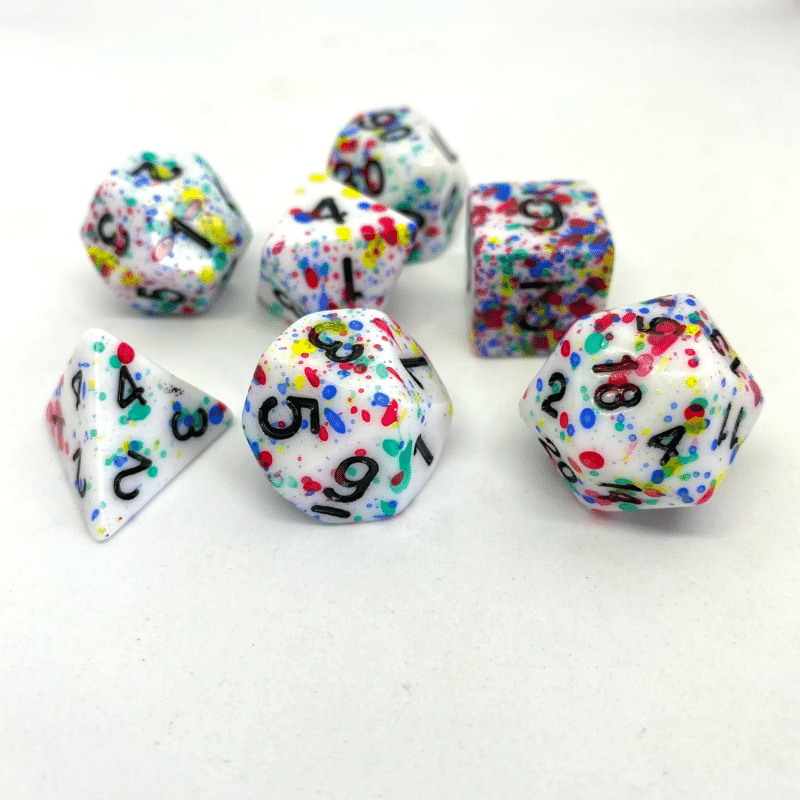 RPG Dice Set: Colourful