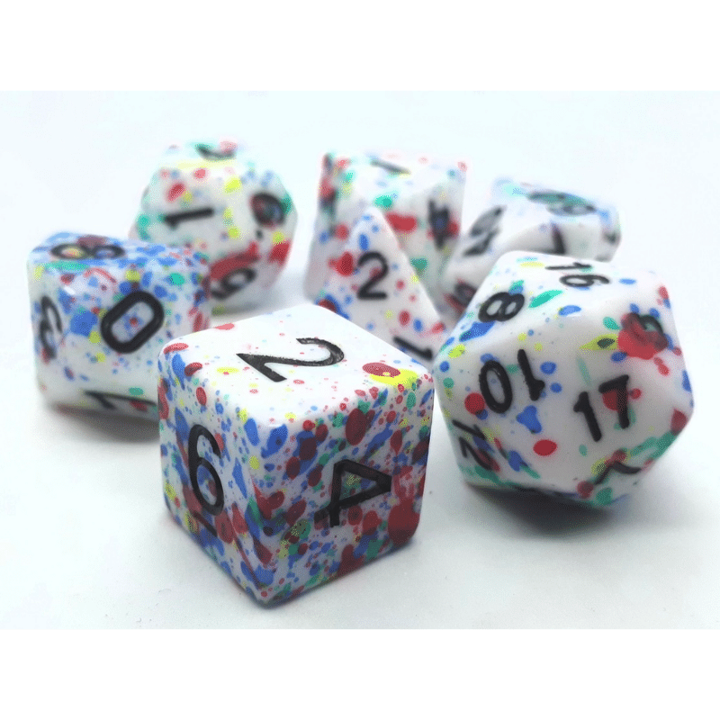 RPG Dice Set: Colourful