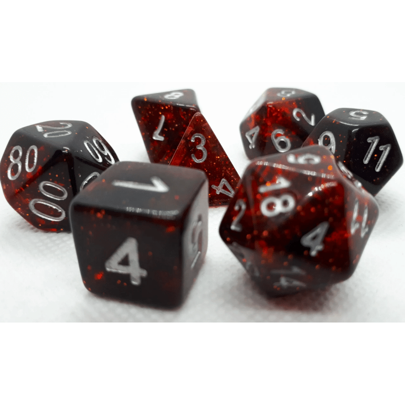 Galaxy Dice Set: Red