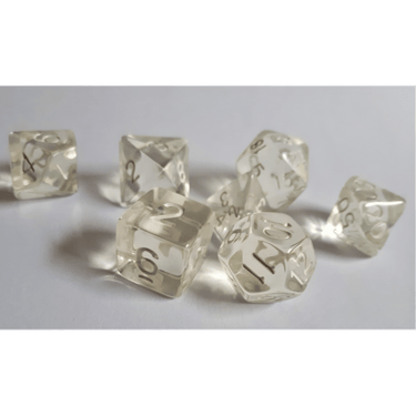 Transparent Dice Set: Crystal - Thirsty Meeples