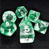 Transparent Dice Set: Nebula Green