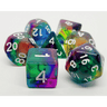 Transparent Dice Set: Rainbow Storm - Thirsty Meeples
