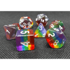 Transparent Dice Set: Rainbow