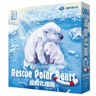 Family game box for Rescue Polar Bears by Mayday Games, featuring colorful polar bear illustrations and playful design.
