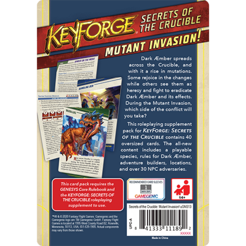 Genesys RPG: Keyforge - Secrets of the Crucible: Mutant Invasion!