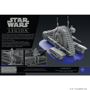 Star Wars: Legion NR-N99 Persuader-Class Tank Droid Unit Expansion by Fantasy Flight Games, showing detailed miniature model on gaming table