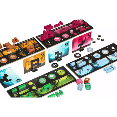 Jacob's Brick Games Temple Rush family game with colorful game pieces and temple-themed design.