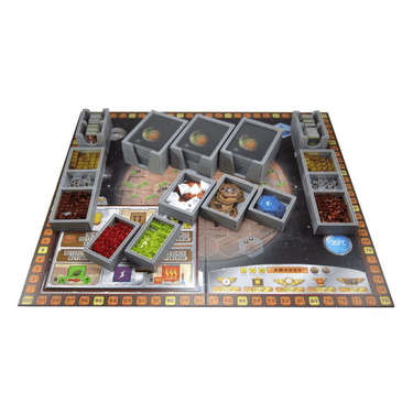 Folded Space Terraforming Mars game insert with custom compartments for organizing game components and cards.