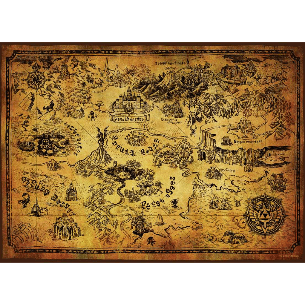 The Legend of Zelda: Hyrule Map (1000 Pieces)