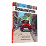 The Troubleshooters RPG core rule book by Modiphius Entertainment, featuring illustrated cover and game details.