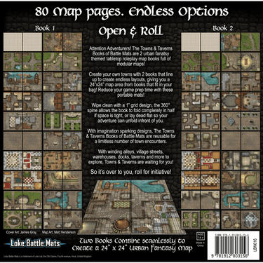 Towns & Taverns Books of Battle Mats - Thirsty Meeples