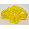 Transparent Dice Set: Yellow