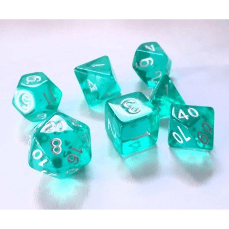 Transparent Dice Set: Ice Mint