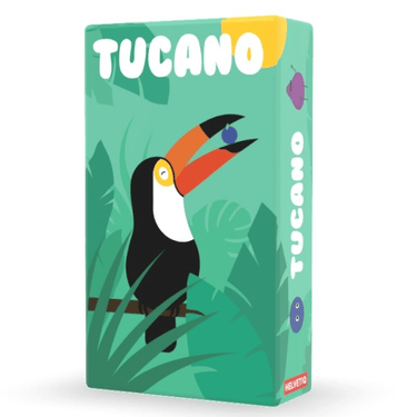 Family game Tucano by Helvetiq featuring colorful bird illustrations on the game box.