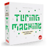 Le Scorpion Masqué Turing Machine strategy game with intricate mechanical components and colorful game pieces on a wooden board