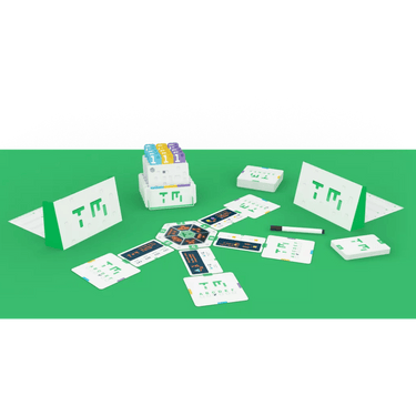 Le Scorpion Masqué Turing Machine strategy game with colorful game pieces and a detailed game board in the image.