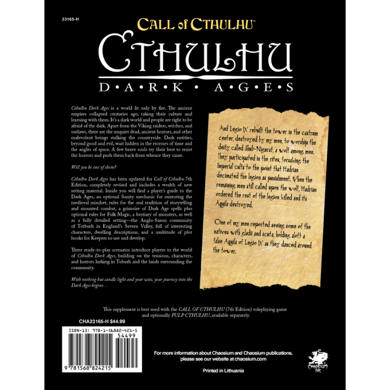 Call of Cthulhu RPG: Cthulhu Dark Ages