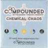 Compounded: Chemical Chaos strategy game box by Greater Than Games featuring colorful laboratory-themed artwork on the front.