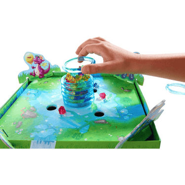 Children's game Dragon's Breath by HABA featuring colorful dragon-themed game pieces and vibrant game board for kids.